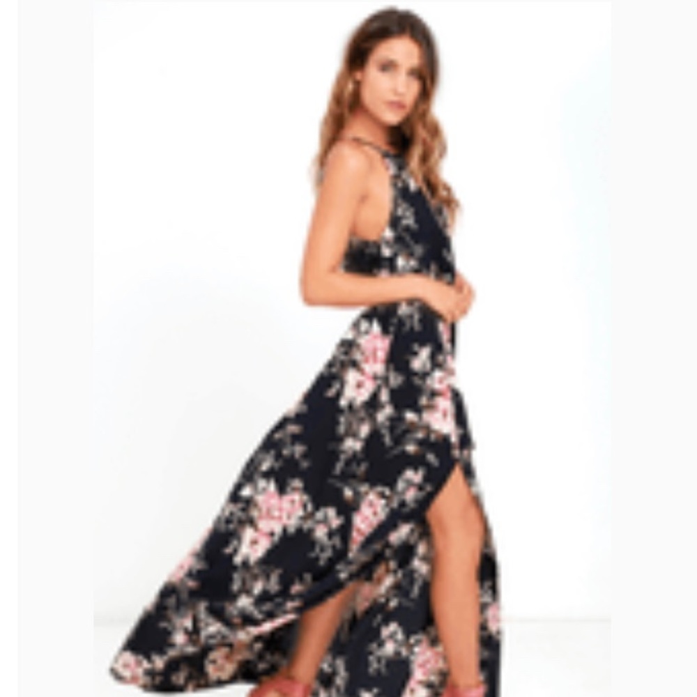 Black floral dress